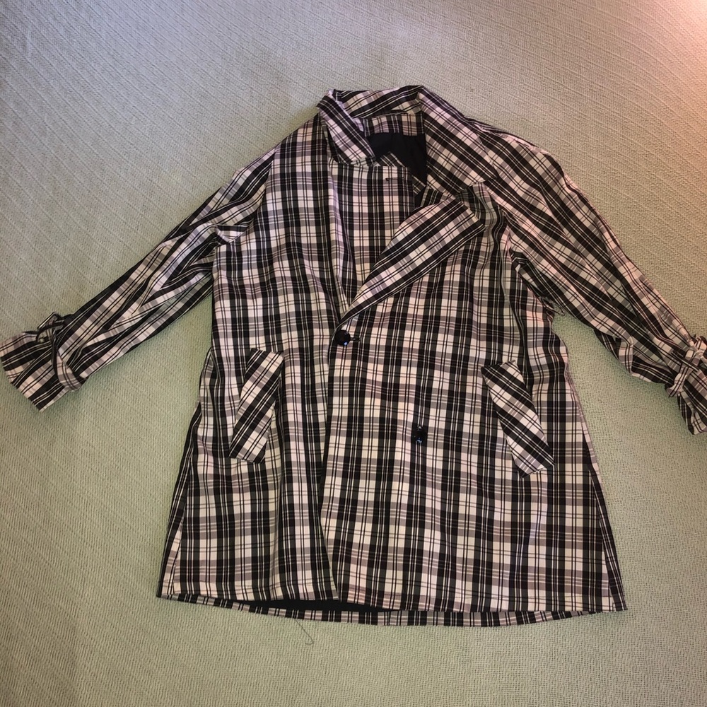 Vintage J. Gallery button up plaid coat
